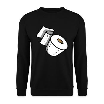 Papier toilette - Sweat-shirt Unisexe - noir - Devant - Alina (178cm) & Michal (187cm)