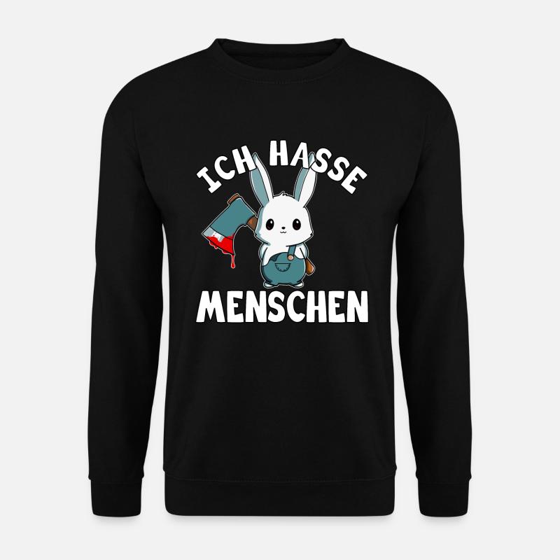 Ich hasse Menschen - Unisex Pullover - Schwarz