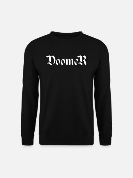 Doomer Text-Logo-Design - Unisex Pullover - Schwarz
