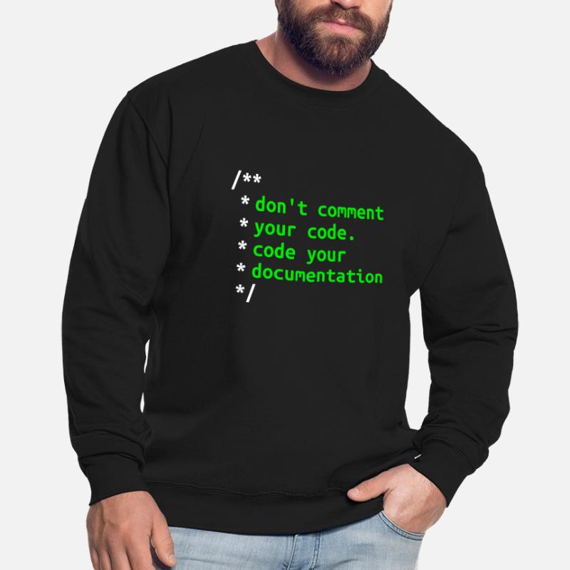 Don't Comment Your Code. Code Your Documentation. Unisex Pullover