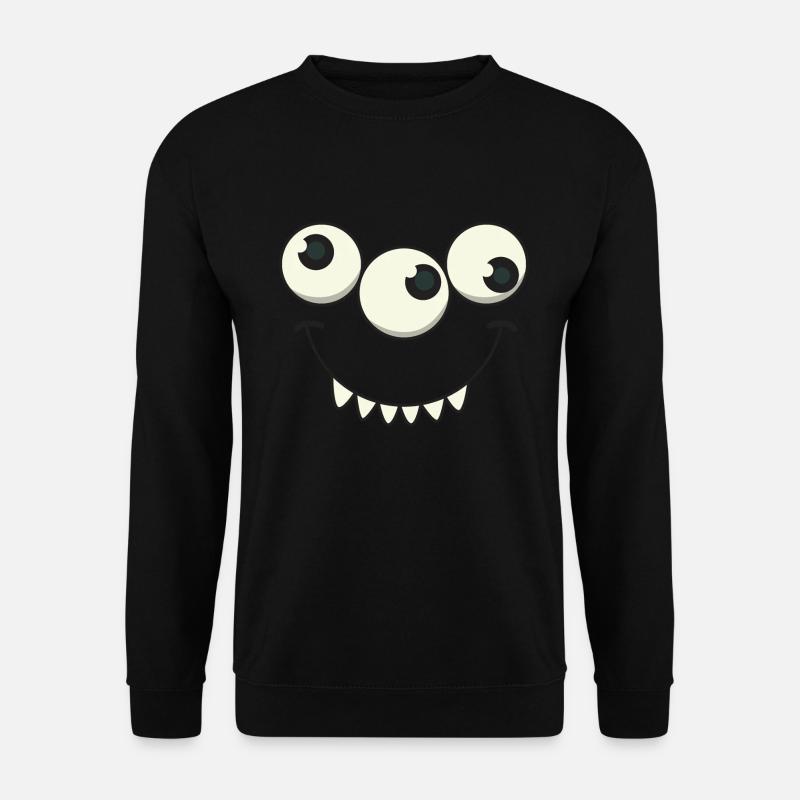 Ungeheuer Halloween Geschenk Augen Kinder Comic - Unisex Pullover - Schwarz