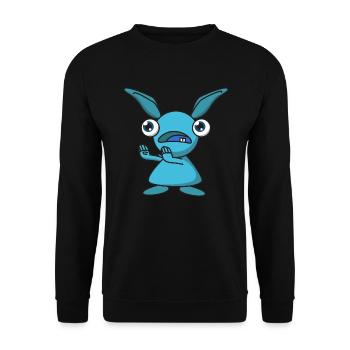 Ungeheuer Ohren Geschenk Halloween Comic fantasy - Unisex Pullover - Schwarz - Vorne - Alina (178cm) & Michal (187cm)
