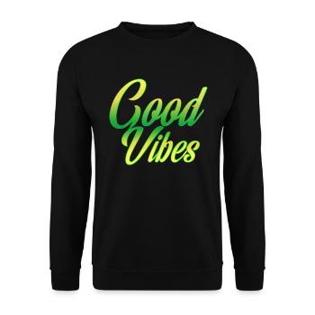 Good Vibes - Unisex Sweatshirt - black - Front - Alina (178cm) & Michal (187cm)