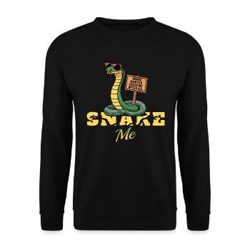 Snake hunter, catch me! - Unisex Sweatshirt - black - Front - Alina (178cm) & Michal (187cm)