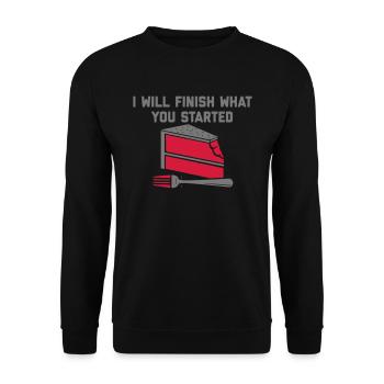 eat cake - Unisex Sweatshirt - black - Front - Alina (178cm) & Michal (187cm)