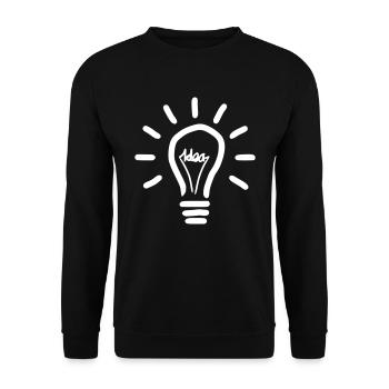 Light Bulb Idea - Unisex Sweatshirt - black - Front - Alina (178cm) & Michal (187cm)