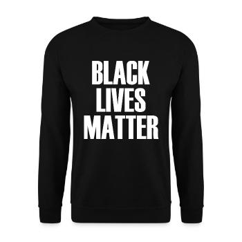 Black Lives Matter - Unisex Pullover - Schwarz - Vorne - Alina (178cm) & Michal (187cm)