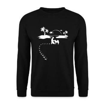 Nice Eurasian gift - Unisex Sweatshirt - black - Front - Alina (178cm) & Michal (187cm)