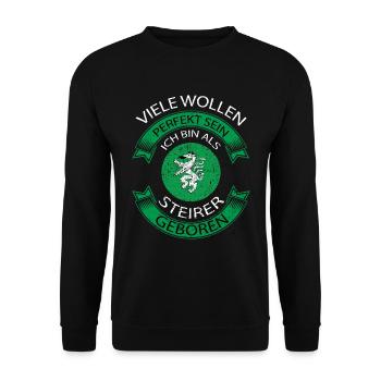 Steiermark - Unisex Pullover - Schwarz - Vorne - Alina (178cm) & Michal (187cm)