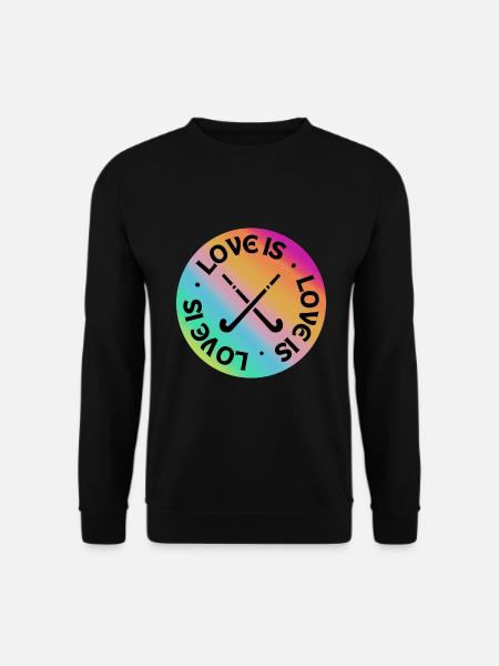 Hockey: Love is - Unisex Sweatshirt - black