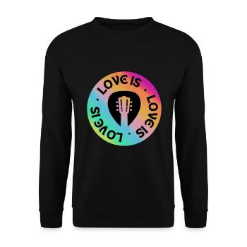 Guitare : Love is - Sweat-shirt Unisexe - noir - Devant - Alina (178cm) & Michal (187cm)