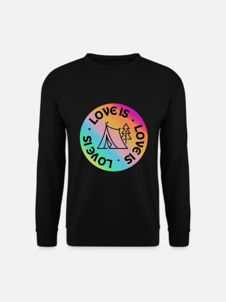 Camping: Love is. - Unisex Sweatshirt - black