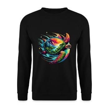 Conception de tortues galactiques pour la conservation - Sweat-shirt Unisexe - noir - Devant - Alina (178cm) & Michal (187cm)