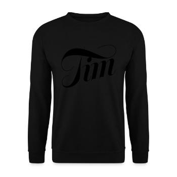 Tim - Unisex Pullover - Schwarz - Vorne - Alina (178cm) & Michal (187cm)