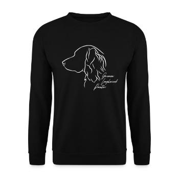 German Longhaired Pointer Profile Dogs Wilsigns - Unisex Sweatshirt - black - Front - Alina (178cm) & Michal (187cm)
