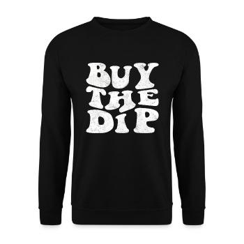 Buy the dip! retro white - Unisex Sweatshirt - black - Front - Alina (178cm) & Michal (187cm)