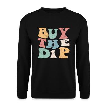 Buy the dip! retro colorful - Unisex Sweatshirt - black - Front - Alina (178cm) & Michal (187cm)