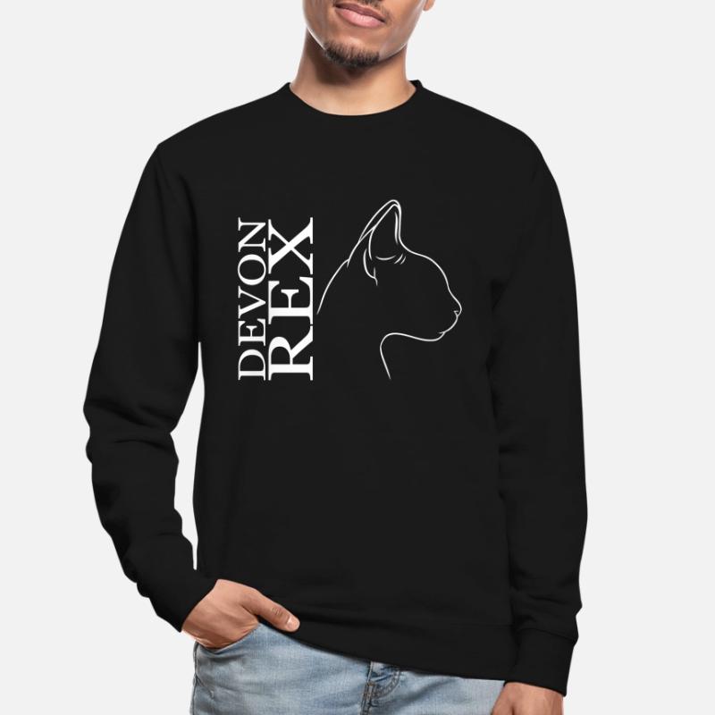 Devon Rex Profil Chat Chat Wilsigns Sweat-shirt Unisexe