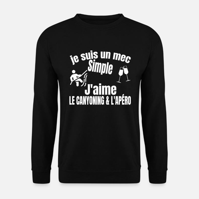 canyoning et apéro - Sweat-shirt Unisexe - noir