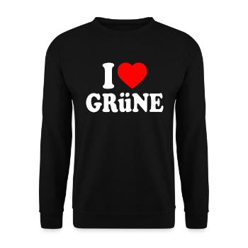 J’adore le vert - Sweat-shirt Unisexe - noir - Devant - Alina (178cm) & Michal (187cm)