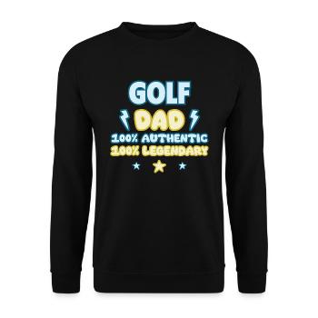 Golf Dad, Father's Day Gift, Legendary - Unisex Sweatshirt - black - Front - Alina (178cm) & Michal (187cm)