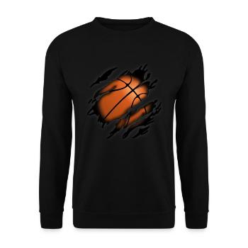 Basketball in me - Unisex Sweatshirt - black - Front - Alina (178cm) & Michal (187cm)