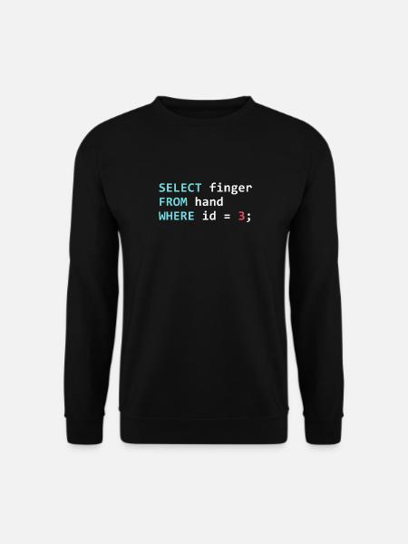 SQL Query - Sweat-shirt Unisexe - noir