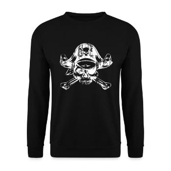 Pirates tête de mort - Sweat-shirt Unisexe - noir - Devant - Alina (178cm) & Michal (187cm)