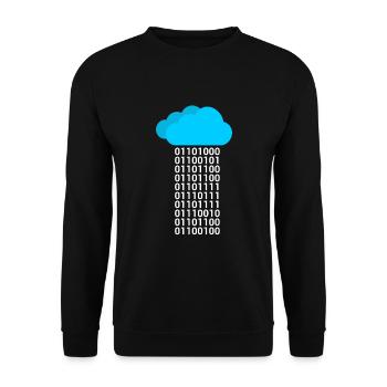 Informatique Binary Cloud Cloud - Sweat-shirt Unisexe - noir - Devant - Alina (178cm) & Michal (187cm)