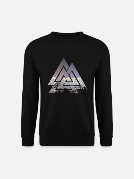Abstrakte Berge - Unisex Pullover - Schwarz