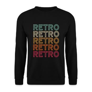 Retro Retro Retro - Unisex Pullover - Schwarz - Vorne - Alina (178cm) & Michal (187cm)