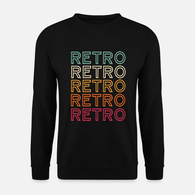 Retro Retro Retro - Unisex Pullover - Schwarz