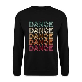 Retro Party Shirt - Unisex Sweatshirt - black - Front - Alina (178cm) & Michal (187cm)