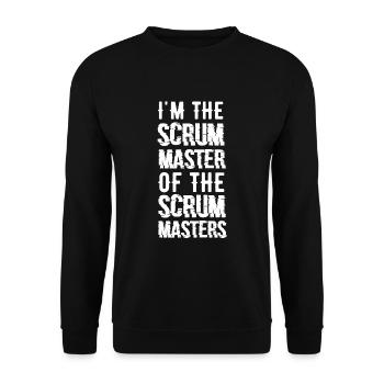 Scrum Master Agile Projectmanagement T-Shirt - Unisex Sweatshirt - black - Front - Alina (178cm) & Michal (187cm)