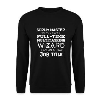 Scrum Master Funny Scrum Master Gift - Unisex Sweatshirt - black - Front - Alina (178cm) & Michal (187cm)