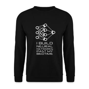 Réseau de neurones d'apprentissage automatique - Sweat-shirt Unisexe - noir - Devant - Alina (178cm) & Michal (187cm)