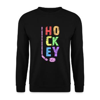 Hockey Child - Unisex Sweatshirt - black - Front - Alina (178cm) & Michal (187cm)