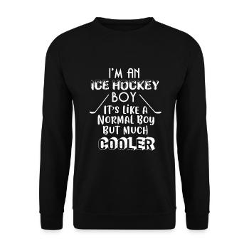 Enfant de hockey sur glace - Sweat-shirt Unisexe - noir - Devant - Alina (178cm) & Michal (187cm)