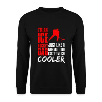 Ice Hockey Dad - Unisex Pullover - Schwarz - Vorne - Alina (178cm) & Michal (187cm)