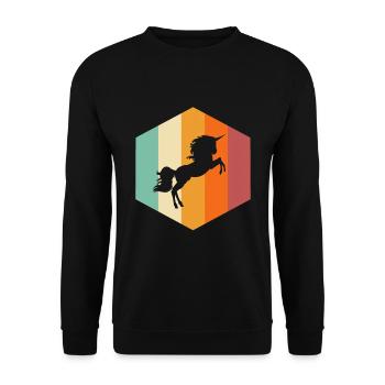 Licorne - Sweat-shirt Unisexe - noir - Devant - Alina (178cm) & Michal (187cm)