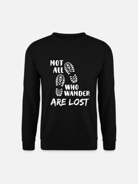 Wanderstiefel Bergschuhe Geschenk - Unisex Pullover - Schwarz