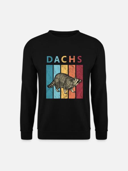 Dachs Retro - Unisex Pullover - Schwarz