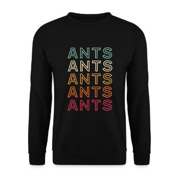 Fourmi rétro - Sweat-shirt Unisexe - noir - Devant - Alina (178cm) & Michal (187cm)