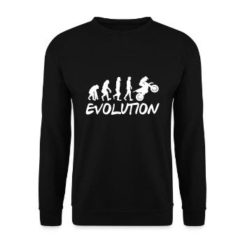Motorrad Evolution - Unisex Pullover - Schwarz - Vorne - Alina (178cm) & Michal (187cm)