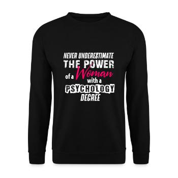 Psychologin Psychologie Frau - Unisex Pullover - Schwarz - Vorne - Alina (178cm) & Michal (187cm)