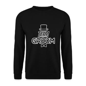 Bachelor party team groom - Unisex Sweatshirt - black - Front - Alina (178cm) & Michal (187cm)