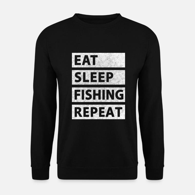 Eat Sleep Fish Repeat - Unisex Sweatshirt - black