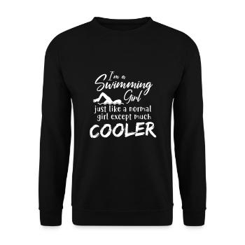 Je suis une nageuse - Sweat-shirt Unisexe - noir - Devant - Alina (178cm) & Michal (187cm)