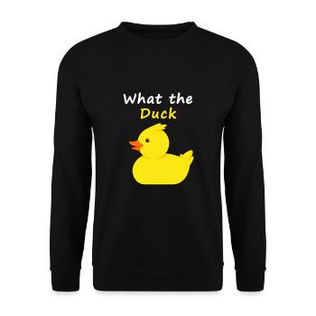 Qu'est-ce que le canard - Sweat-shirt Unisexe - noir - Devant - Alina (178cm) & Michal (187cm)