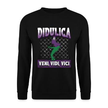 Didulica : Veni, Vidi, Vici – légende du football - Sweat-shirt Unisexe - noir - Devant - Alina (178cm) & Michal (187cm)